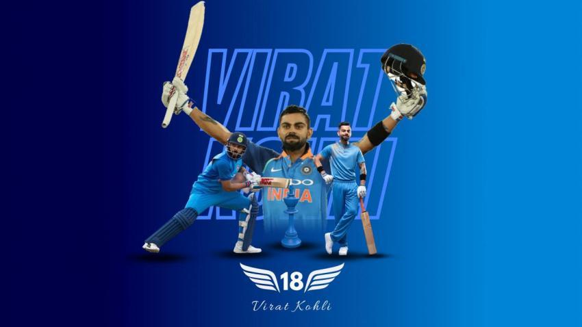 Virat Kohli Indian Jersey 18 Wallpaper