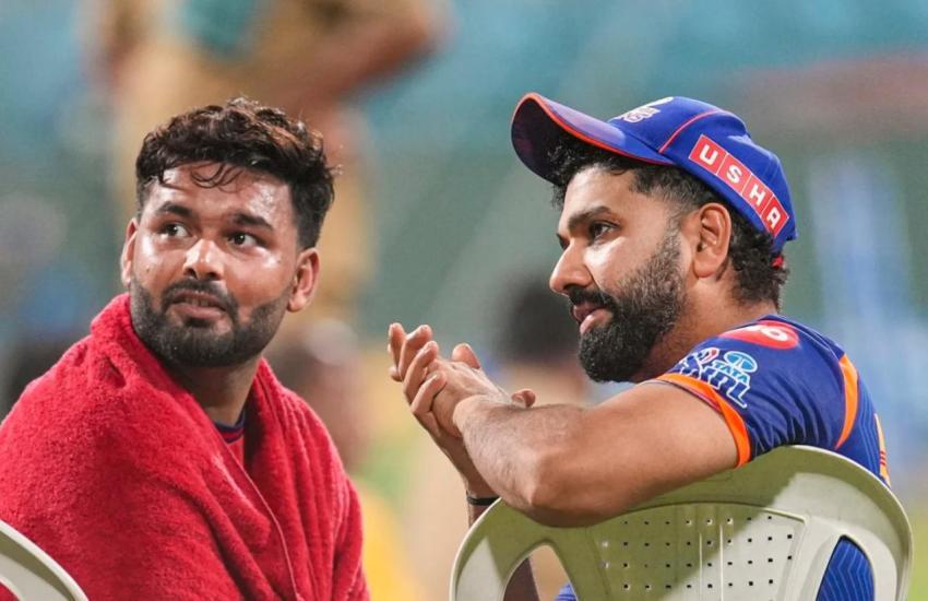 IPL Rishabh Pant and Rohit Sharma 4K wallpaper