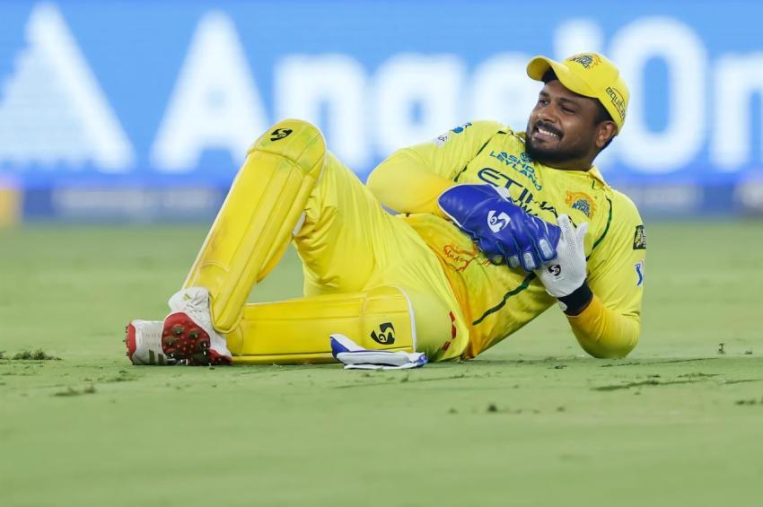 Sanju Samson Defending the Den 4K wallpaper