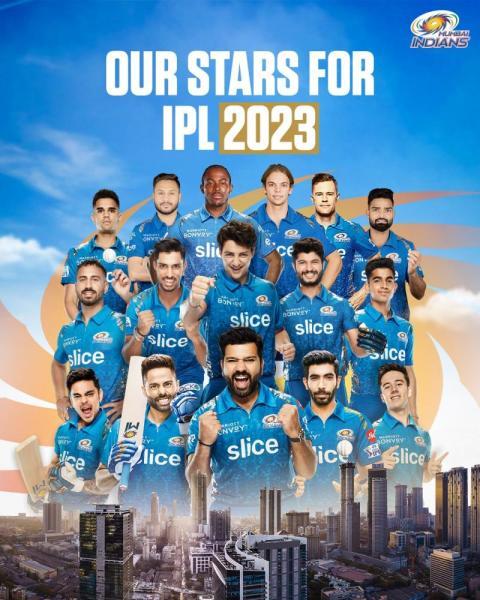Mumbai Indians 2023 Team Wallpaper