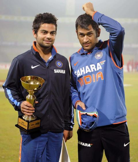 Virat Kohli and MS Dhoni 4K wallpaper