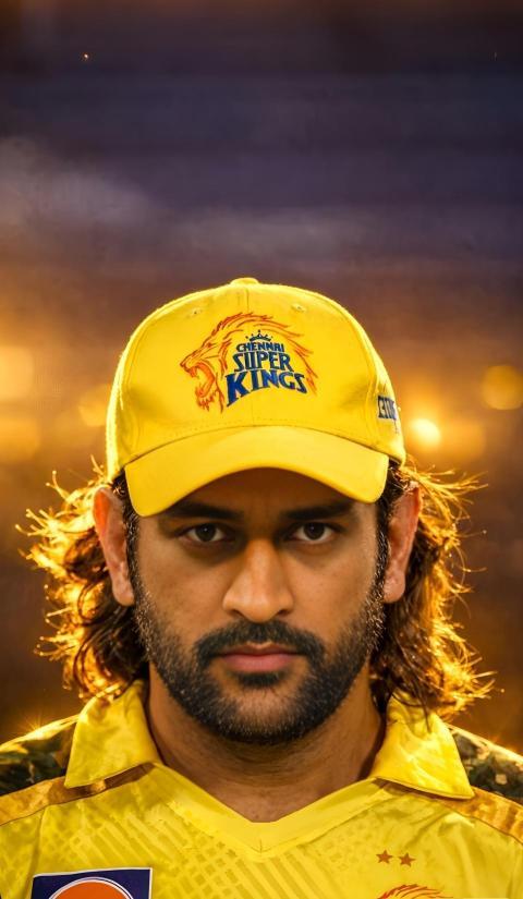 CSK MS Dhoni Mobile 4K Wallpaper Download
