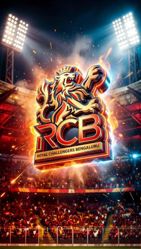 2026 IPL team rcb logo  Phone wallpaper
