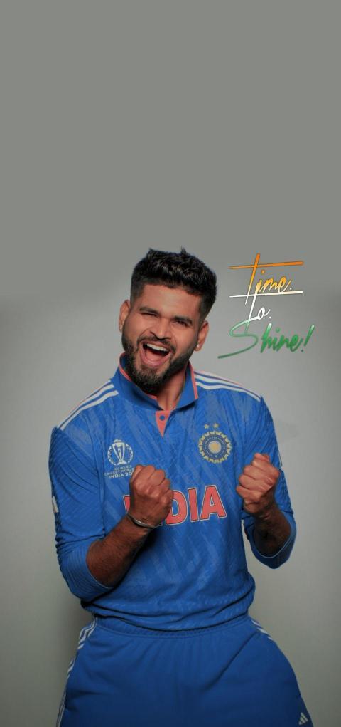Shreyas Iyer Indian Jersey Wallpaper