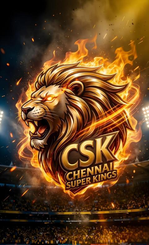 2026 IPL team CSK logo  Phone wallpaper