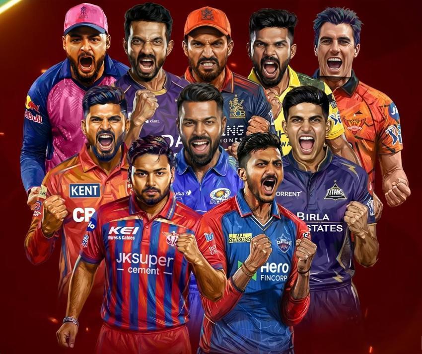 Group photo of IPL 2026 cricket team captains 4K