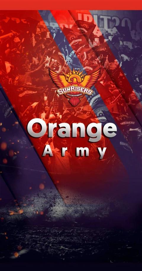 sunrisers hyderabad orange army poster