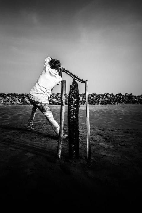 cricket black and white photograph HD
