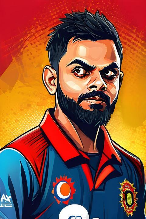 virat kohli cartoon mobile wallpapers